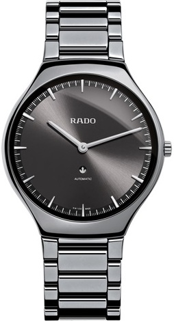 TRUE THINLINE SILVER AUTOMATIC 40MM CERAMIC GREY CERAMIC