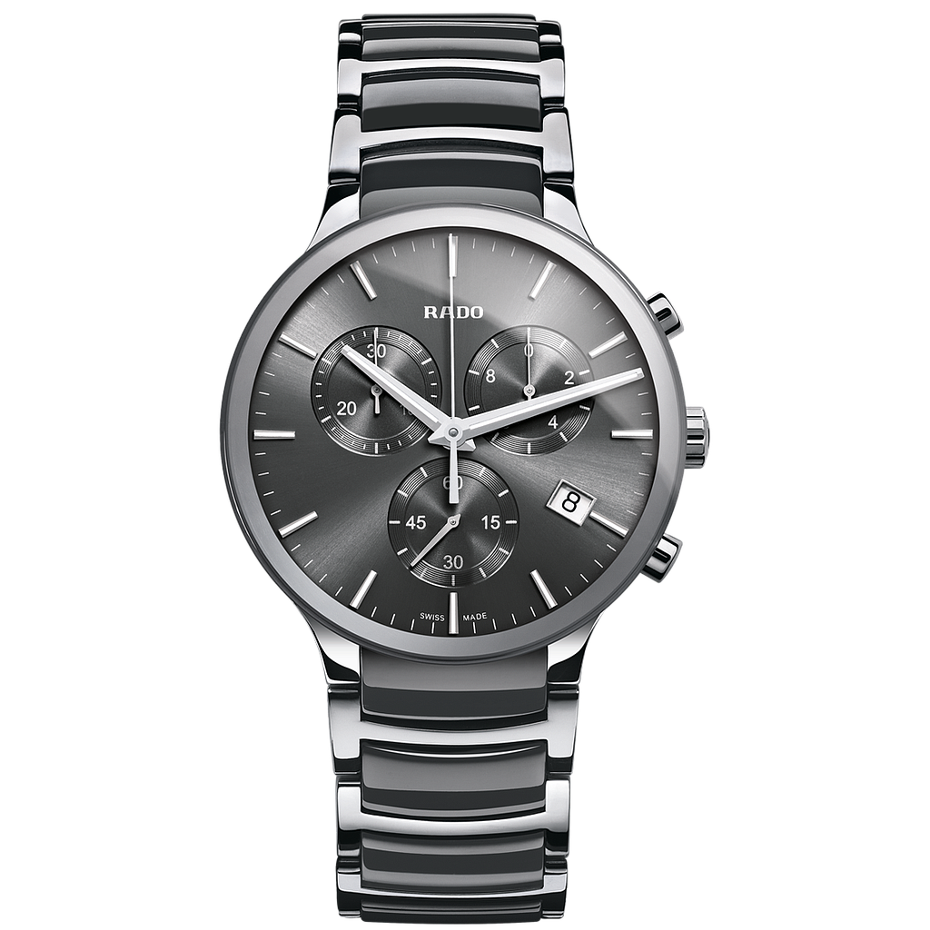 CENTRIX SILVER QUARTZ 44MM STEEL GREY STEEL & CERAMIC
