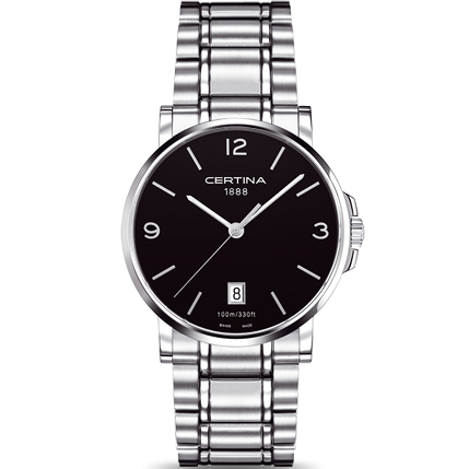DS CAIMANO QUARTZ 38MM STEEL BLACK STEEL