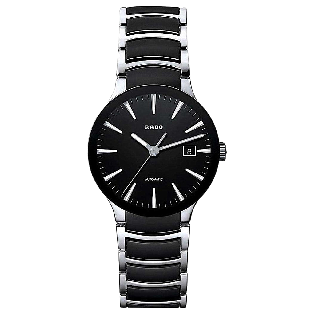 CENTRIX BLACK/SILVER AUTOMATIC 38MM STEEL BLACK STEEL & CERAMIC