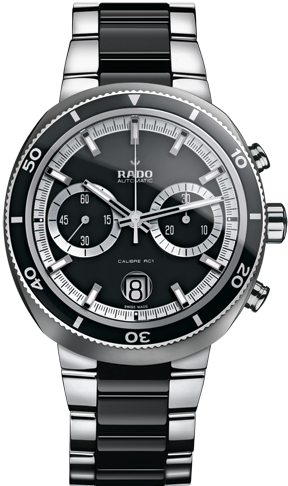 D STAR 200 BLACK/SILVER CHRONO AUTOMATIC 44MM STEEL & CERAMIC BLACK STEEL & CERAMIC