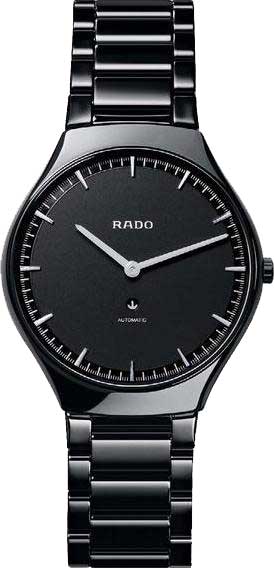 TRUE THINLINE BLACK AUTOMATIC 39MM STEEL & CERAMIC BLACK CERAMIC