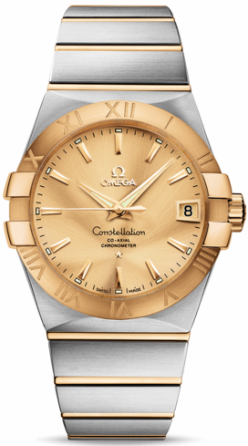 CONSTELLATION CO AXIAL 38MM AUTOMATIC 38MM STEEL CHAMPAGNE STEEL & GOLD