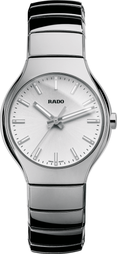 TRUE SILVER QUARTZ 27MM CERAMIC SILVER CERAMIC & TITANIUM