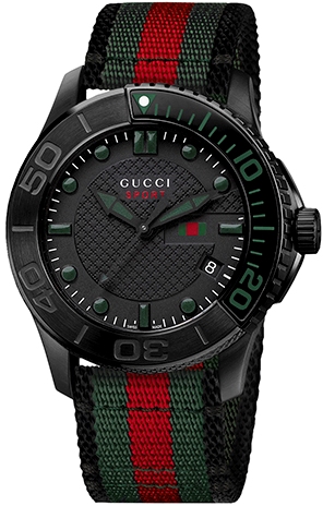 G TIMELESS DEPORTIVO QUARTZ 45MM STEEL & PVD BLACK TEXTILE