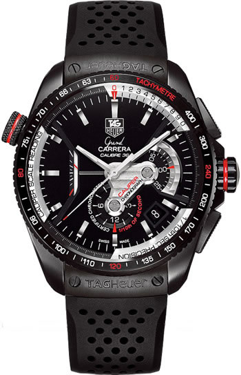 GRAND CARRERA CALIBRE  36RS/2 CHRONOGRAPH AUTOMATIC 43MM TITANIUM BLACK RUBBER