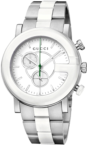 G CHRONO CERAMICA QUARTZ 44MM STEEL WHITE CERAMIC WHITE STEEL & CERAMIC