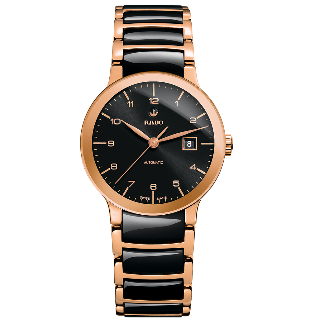 CENTRIX BLACK/ROSE AUTOMATIC 28MM STEEL & PVD BLACK STEEL & CERAMIC