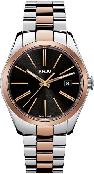 HYPERCHROME SILVER/ROSE QUARTZ 39MM STEEL & CERAMIC BLACK STEEL & CERAMIC