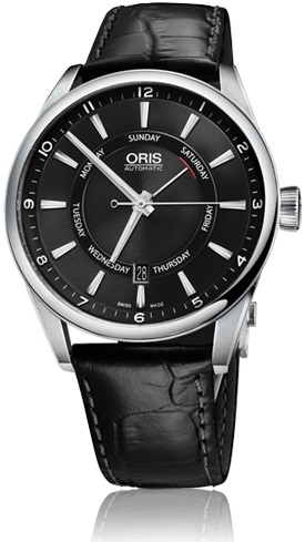 ARTIX POINTER DAY DATE AUTOMATIC 42MM STEEL BLACK ALLIGATOR
