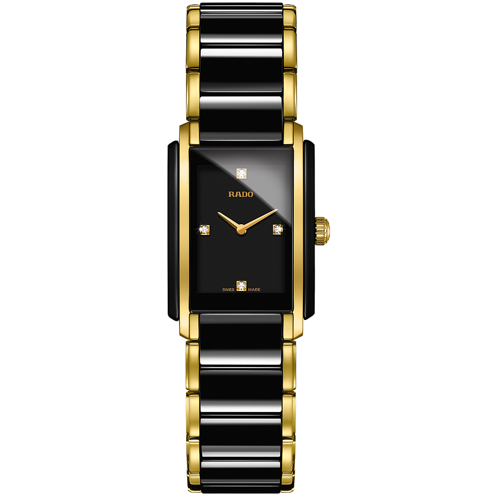 INTEGRAL DIAMONDS QUARTZ 22,7MM STEEL & CERAMIC BLACK STEEL & CERAMIC