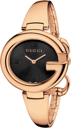 GUCCISSIMA GRANDE QUARTZ 36MM STEEL & PVD BLACK STEEL & PVD