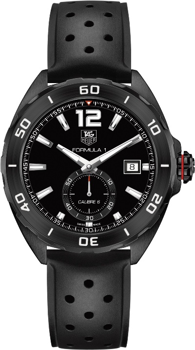 FORMULA 1 CALIBRE 6 AUTOMATIC 41MM STEEL & TITANIUM BLACK RUBBER