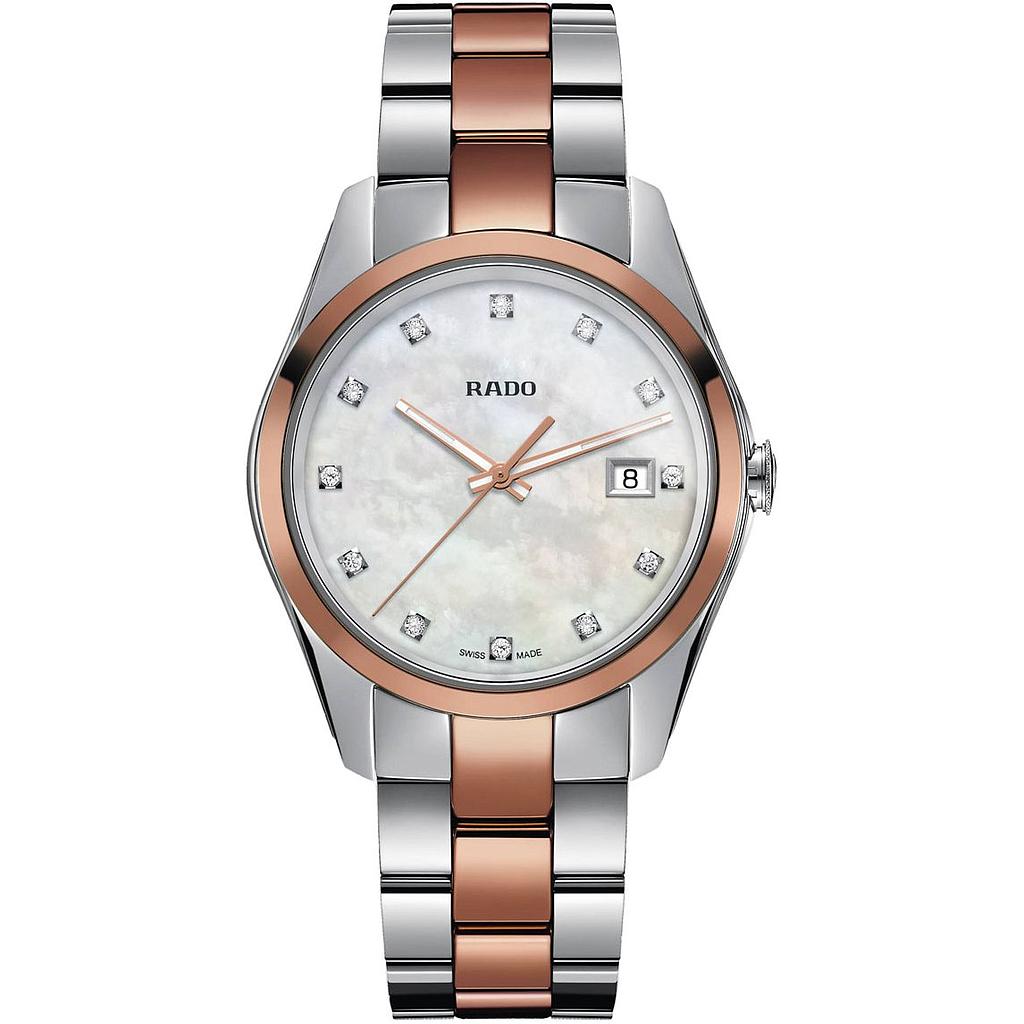 HYPERCHROME SILVER/ROSE QUARTZ 39MM STEEL MOTHER OF PEARL STEEL & CERAMIC