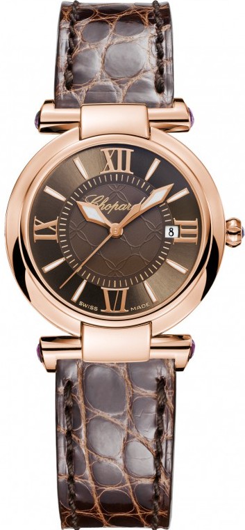 IMPERIALE IMPERIALE 28 MM QUARTZ 28MM ROSE GOLD BROWN ALLIGATOR