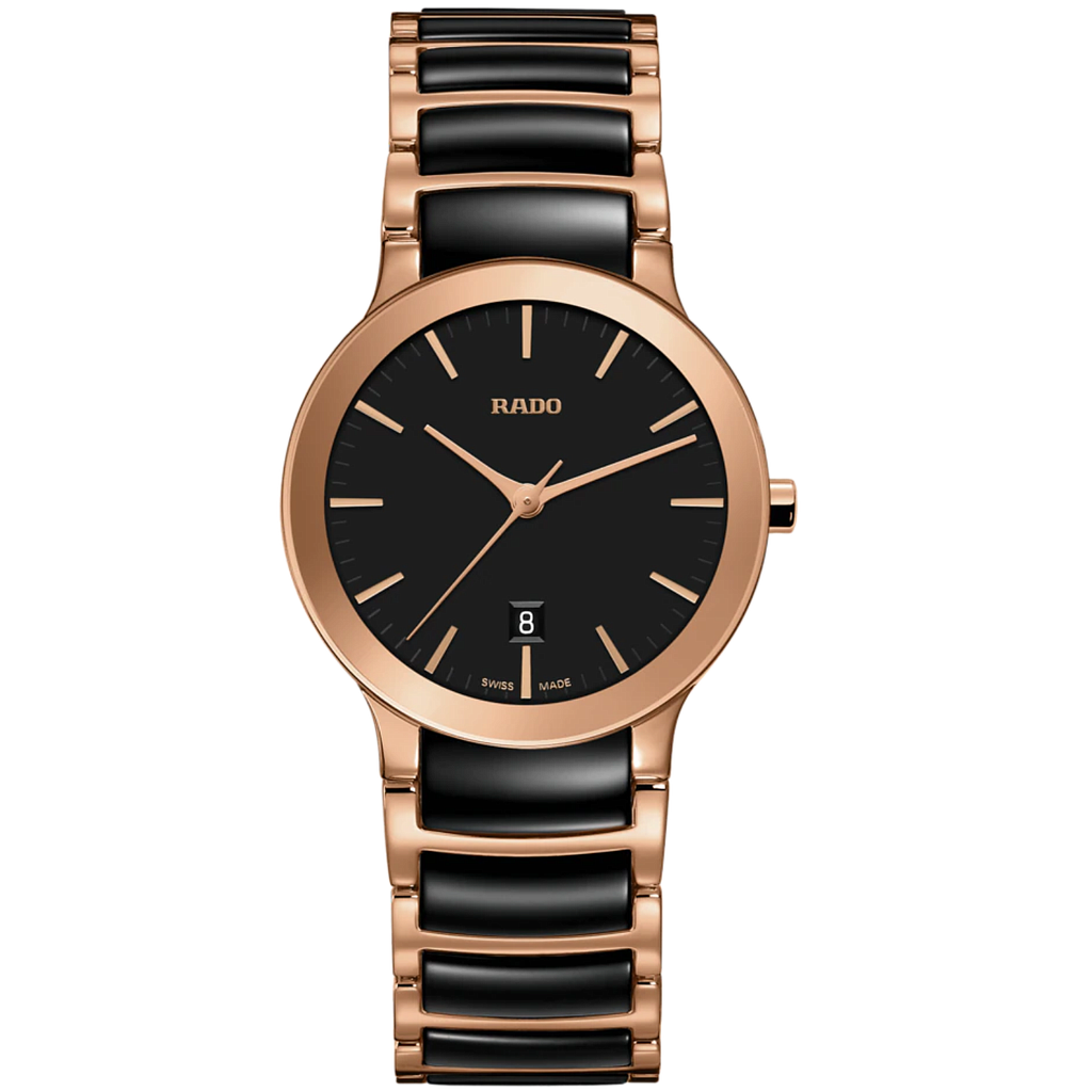 CENTRIX BLACK/ROSE AUTOMATIC 28MM STEEL & PVD BLACK STEEL & CERAMIC