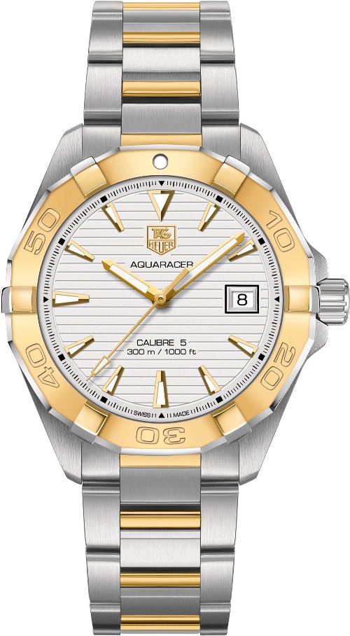 AQUARACER 300M CALIBRE 5 AUTOMATIC 40,5MM STEEL SILVER STEEL & PVD