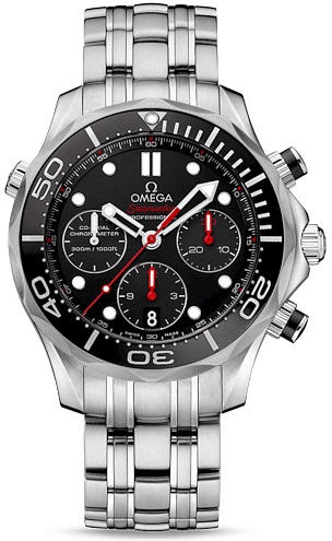 SEAMASTER DIVER 300M CO AXIAL CHRONOGRAPH AUTOMATIC 41,5MM STEEL BLACK STEEL