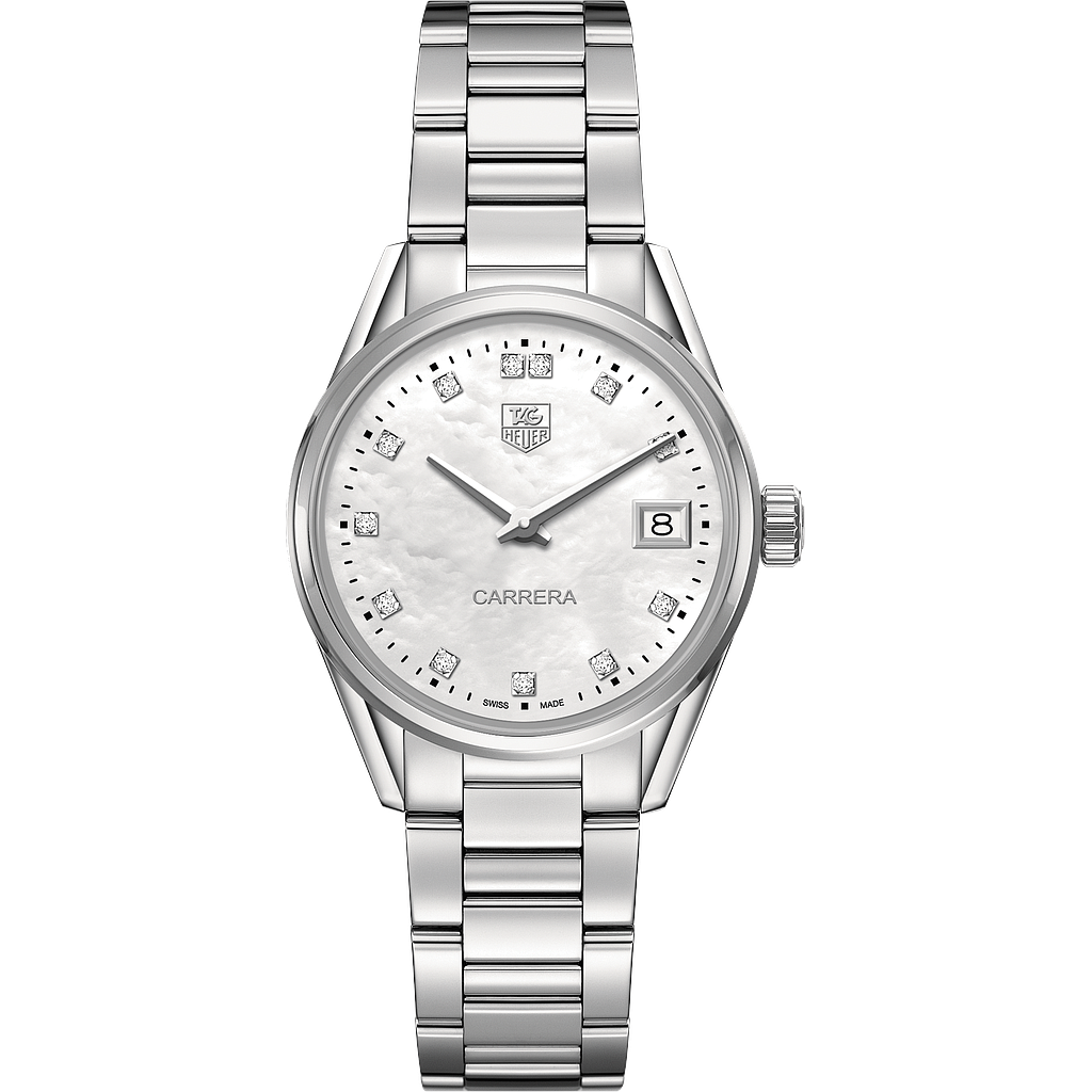 CARRERA QUARTZ QUARTZ 32MM STEEL MOTHER OF PEARL STEEL