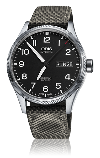 BIG CROWN PROPILOT DAY DATE AUTOMATIC 45MM STEEL BLACK TEXTILE