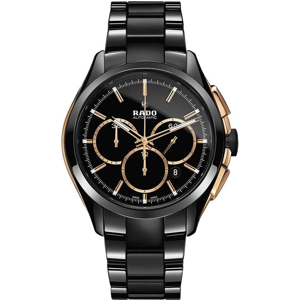 HYPERCHROME BLACK CHRONO AUTOMATIC 45MM STEEL & CERAMIC BLACK CERAMIC