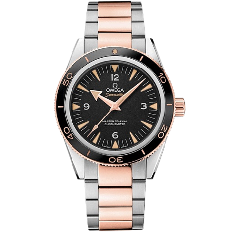 SEAMASTER 300 MASTER CO AXIAL AUTOMATIC 41MM STEEL BLACK STEEL & ROSE GOLD