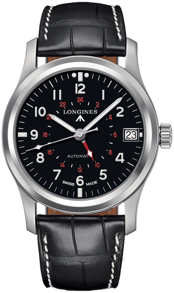 HERITAGE AVIGATION AUTOMATIC 44MM STEEL BLACK ALLIGATOR