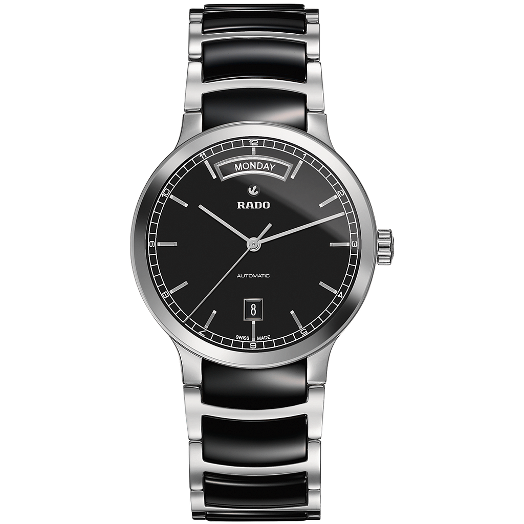 CENTRIX DAY-DATE AUTOMATIC 38MM STEEL BLACK STEEL & CERAMIC