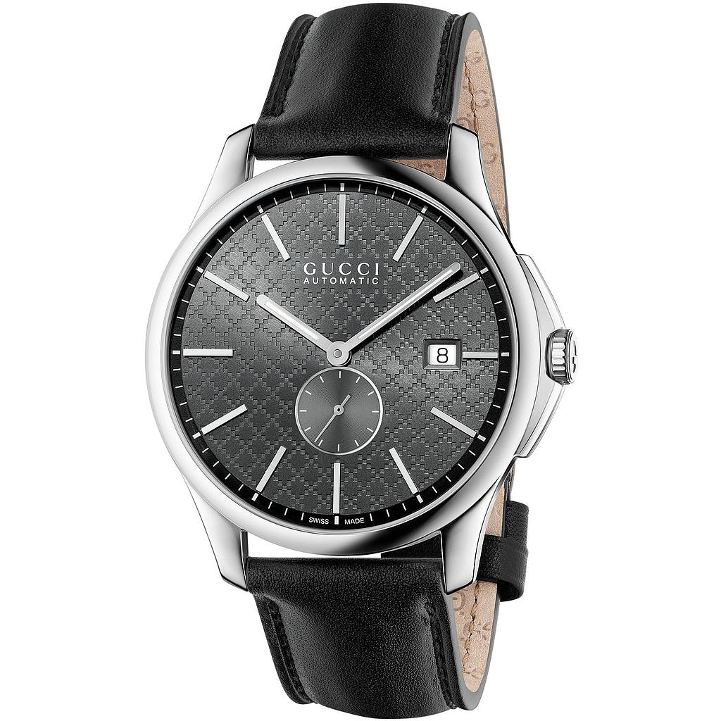 G TIMELESS AUTOMATIC AUTOMATIC 40MM STEEL BLACK LEATHER