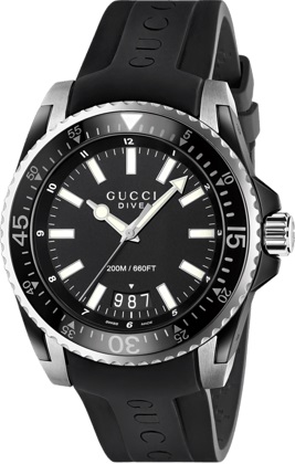 DIVE QUARTZ XL QUARTZ 45MM STEEL & PVD BLACK RUBBER