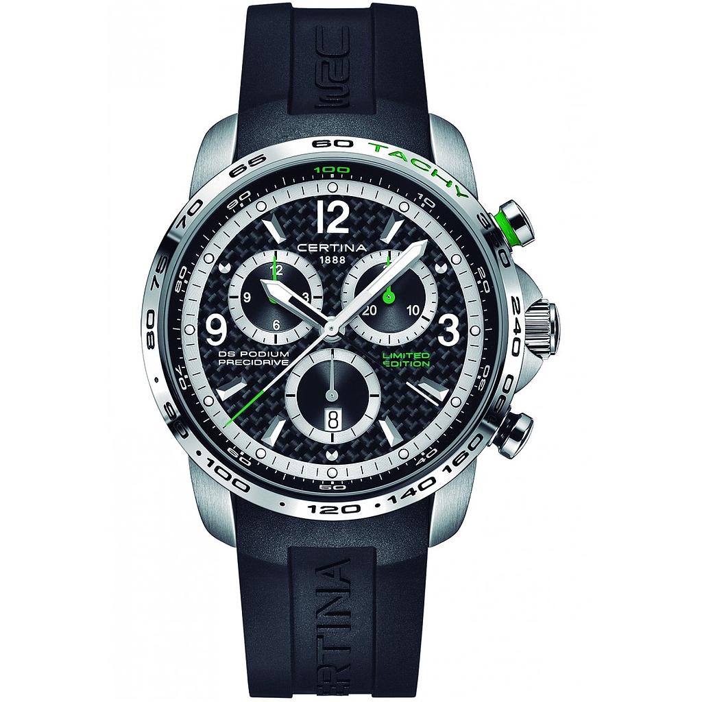 DS PODIUM BIG SIZE CHRONO QUARTZ 43,5MM STEEL BLACK RUBBER