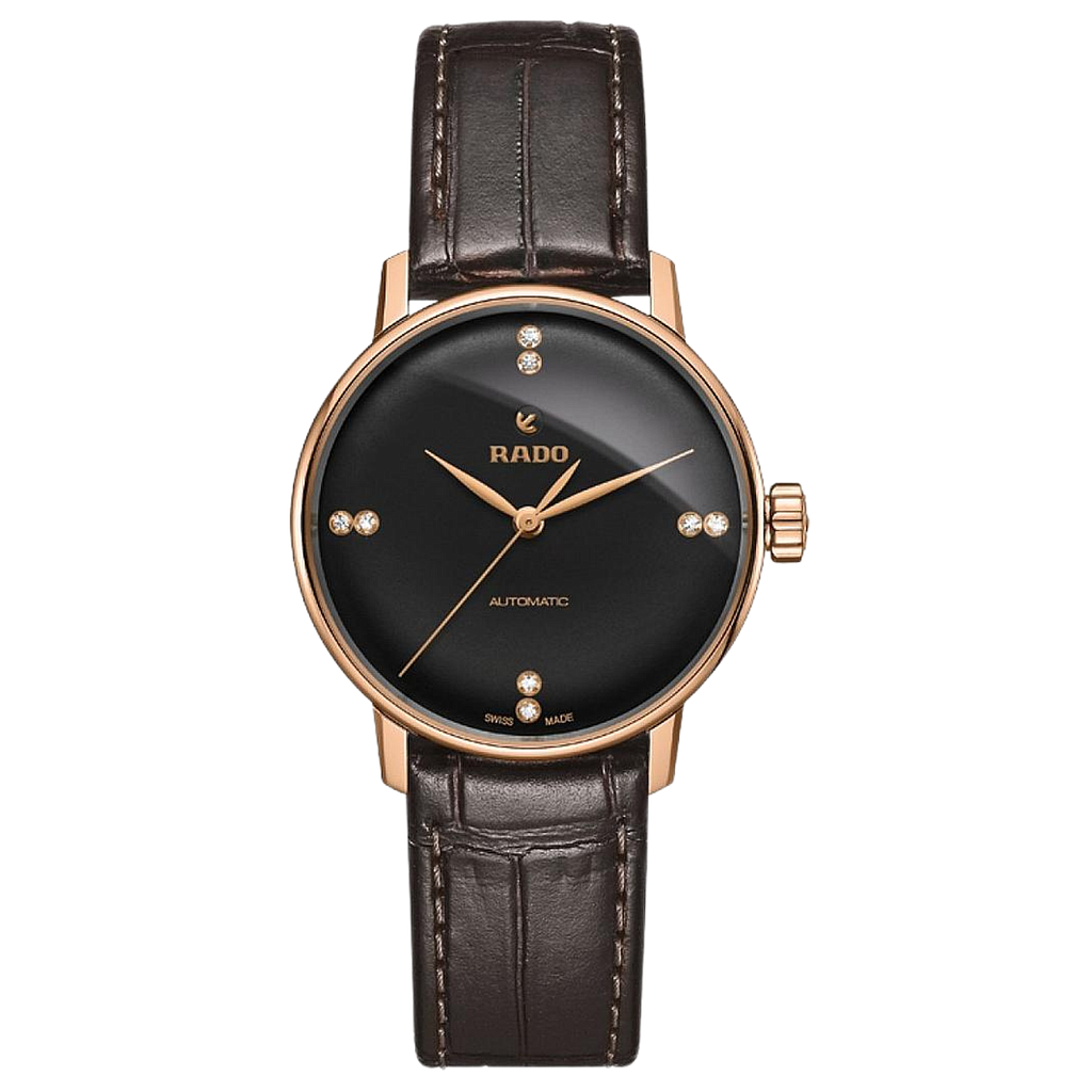 COUPOLE CLASSIC AUTOMATIC 32MM STEEL & PVD BLACK ALLIGATOR