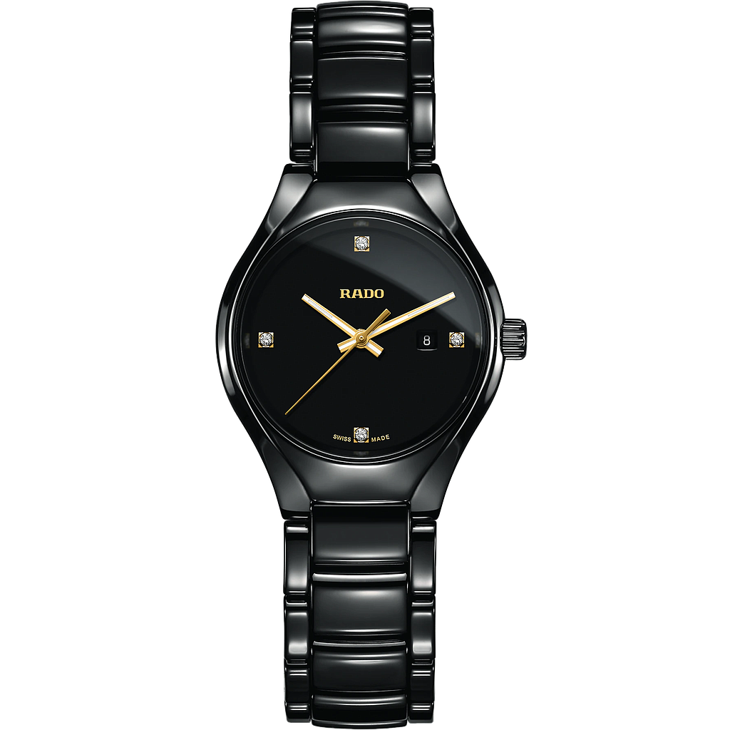 TRUE DIAMONDS QUARTZ 30MM CERAMIC BLACK CERAMIC