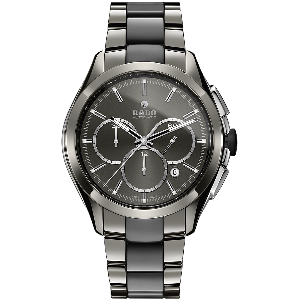 HYPERCHROME SILVER CHRONO AUTOMATIC 45MM STEEL & CERAMIC GREY CERAMIC