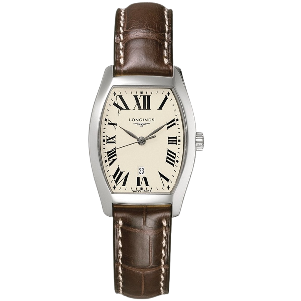 EVIDENZA QUARTZ 26MM STEEL BEIGE ALLIGATOR