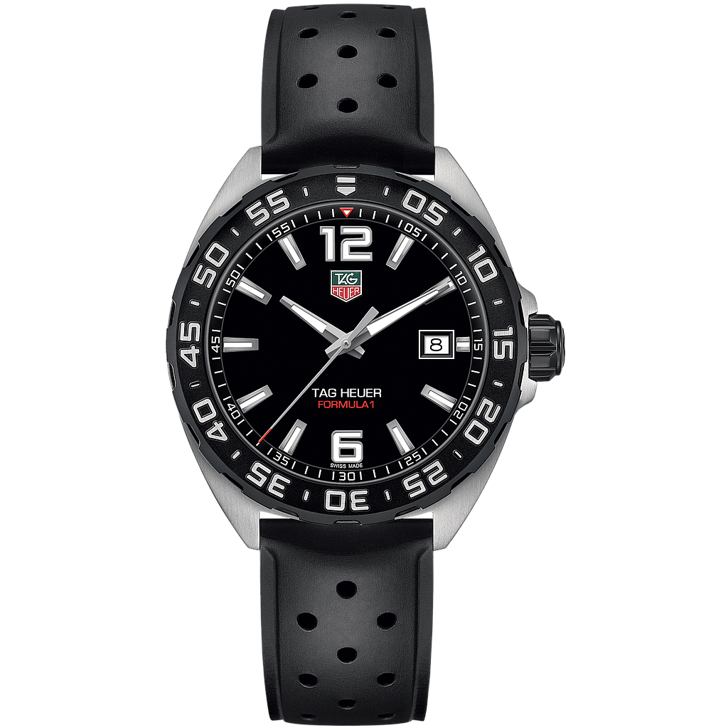 FORMULA 1 DATE QUARTZ 41MM STEEL BLACK RUBBER