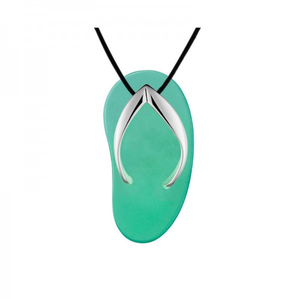 SHANKLA APPLE GREEN PENDANT 0.0 18K WHITE GOLD