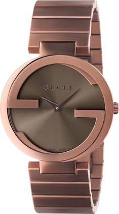 INTERLOCKING GRAND QUARTZ 37MM STEEL & PVD BROWN STEEL & PVD