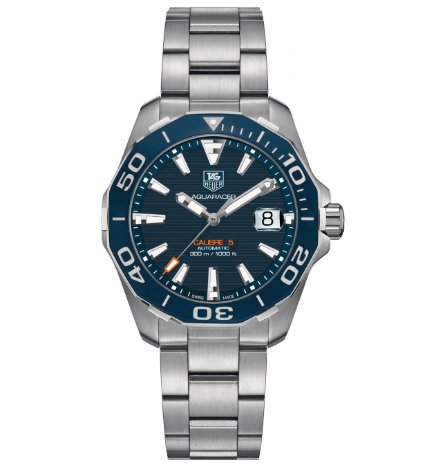 AQUARACER 300M CALIBRE 5 AUTOMATIC 41MM STEEL BLUE STEEL
