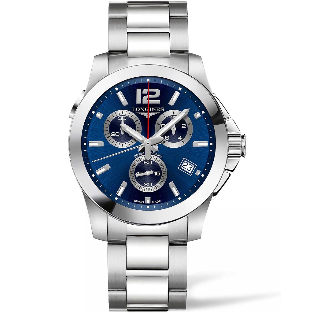CONQUEST CLASSIC QUARTZ 41MM STEEL BLUE STEEL