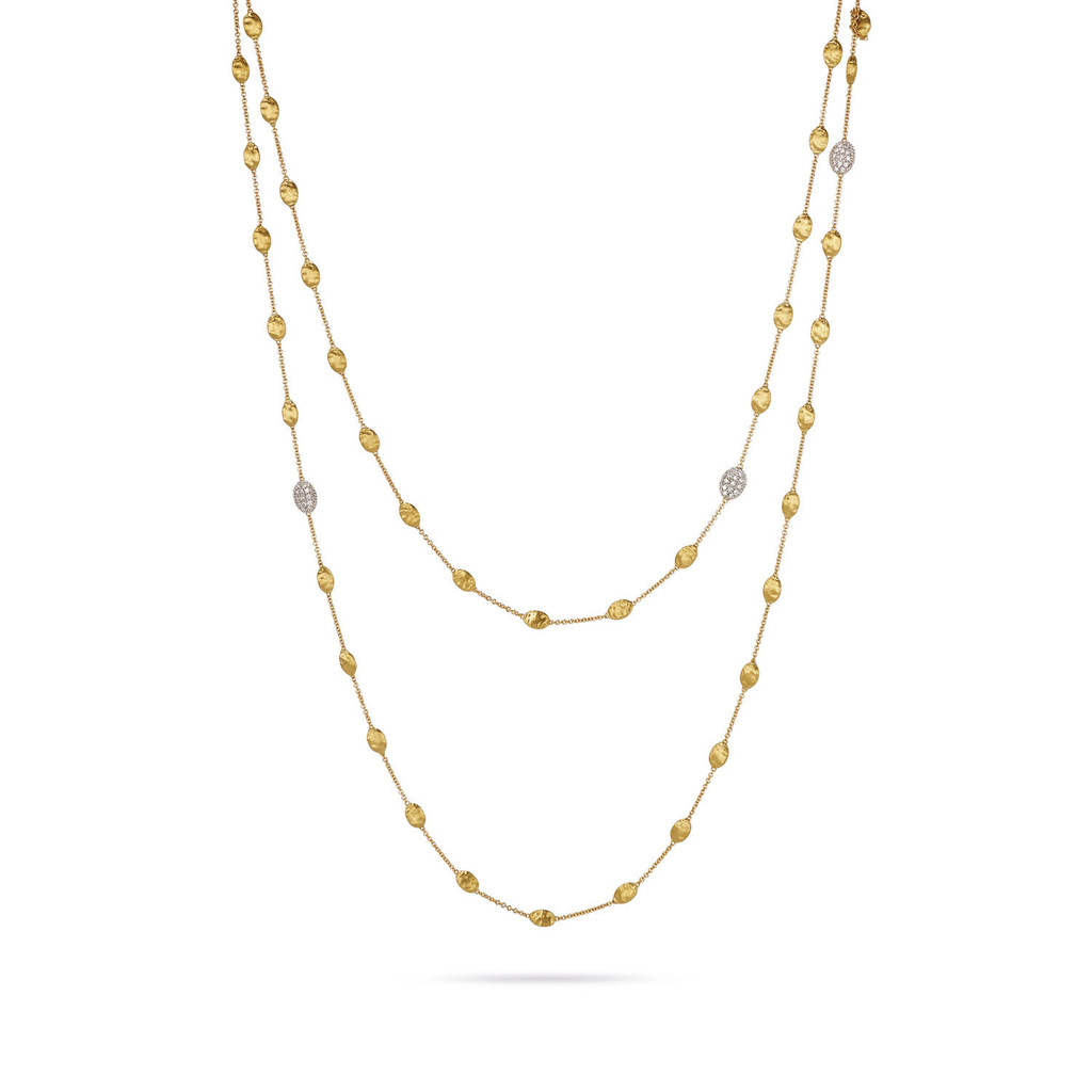 MARCO BICEGO SIVIGLIA NECKLACE 18.3 18K YELLOW AND WHITE GOLD 125CM