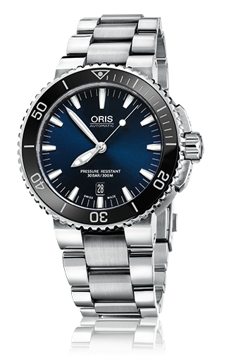 AQUIS DATE AUTOMATIC 43MM STEEL BLUE STEEL
