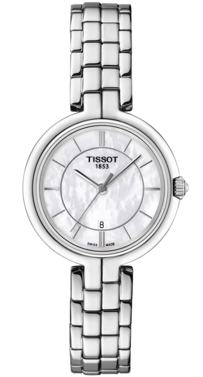 T-LADY FLAMINGO QUARTZ 26MM STEEL MOTHER OF PEARL STEEL