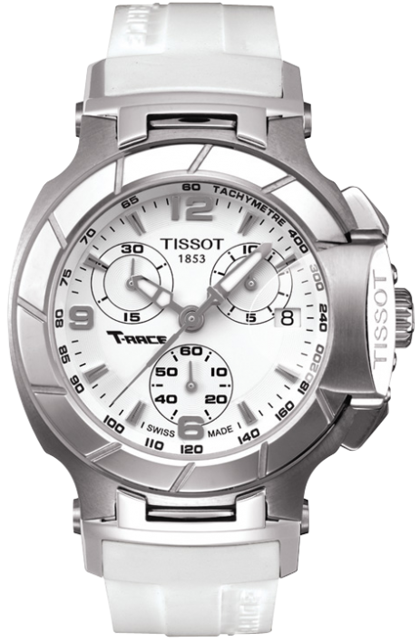 T-SPORT T RACE QUARTZ 36,65MM STEEL WHITE RUBBER