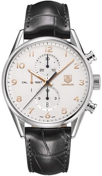 CARRERA CALIBRE 1887 CHRONOGRAPH AUTOMATIC 43MM STEEL SILVER ALLIGATOR