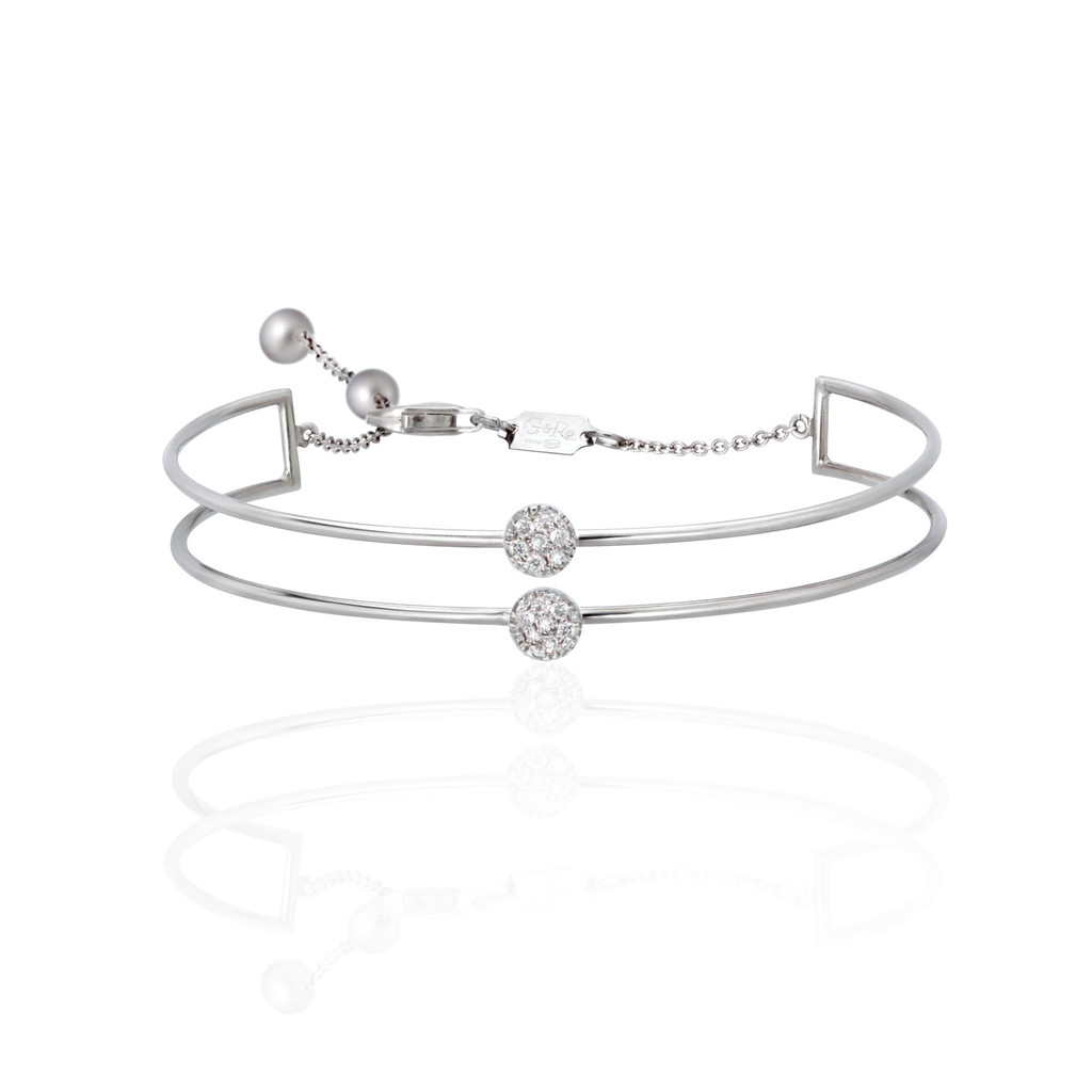 GOLD & ROSES B.T.S. BRACELET 5.85 18K WHITE GOLD