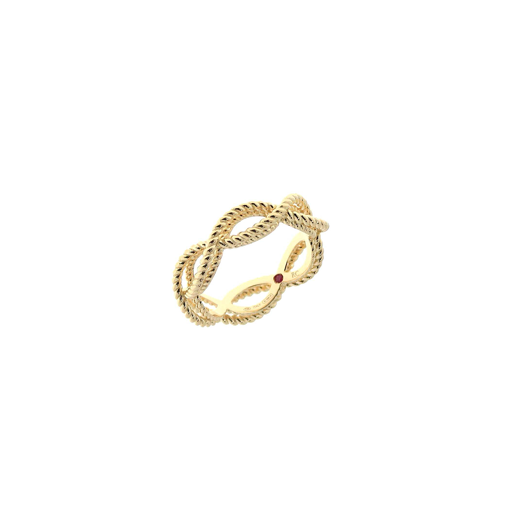 ROBERTO COIN NEW BAROCCO RING 4.28 18K YELLOW GOLD 13