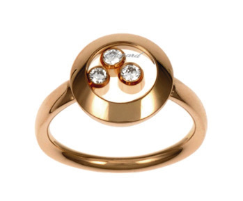CHOPARD HAPPY CURVES RING T 55 5.4 18K ROSE GOLD 54