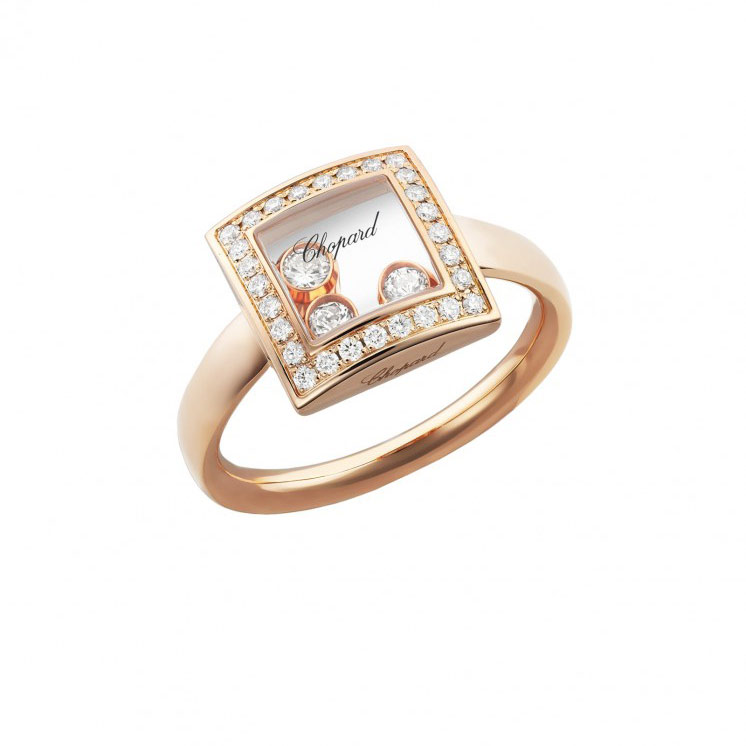 CHOPARD HAPPY DIAMONDS CLUSTER 6.3 18K ROSE GOLD 53