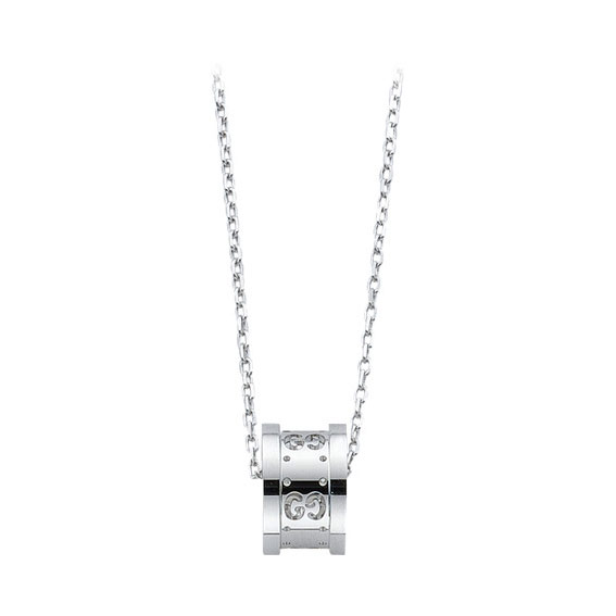 GUCCI ICON NECKLACE 42CM 0.0 18K WHITE GOLD